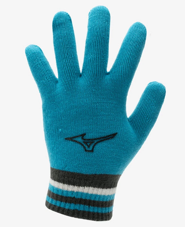 Mizuno Hombres Guantes Tejidos Deportes Correr Turquesa Informal Fútbol Guante 32JYB50216 Foto 3 de 4