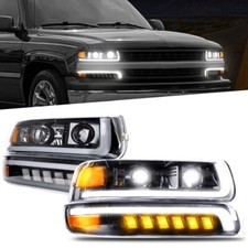 Led Headlights For 2001-2002 Chevy Silverado 1500hd2500hd3500 Dot Front Lamps Led Headlights For 2001-2002 Chevy Silverado 1500hd2500hd3500 Dot Front Lamps