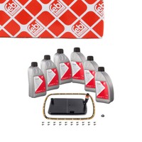 febi Getriebefilter Satz 5-Gang 5L40E + 6L GetriebeöL FüR BMW X5 E53 3.0I 3.0D
