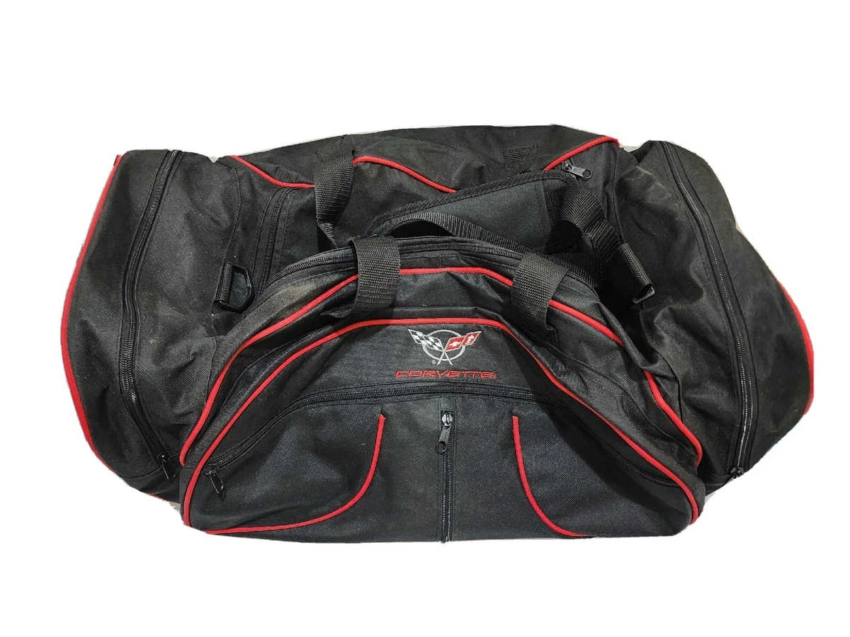 Corvette Cologne Promo Black Zipper Nylon Duffle Bag Weekender