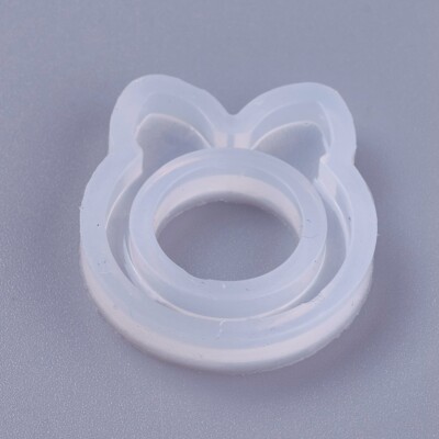 Silikonform Ring Katzenohren Mold Ringgröße 17 mm Handwerk Resin Abformen Gießen