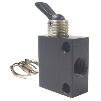 PNEUMADYNE INC C040101 Manual Air Control Valve,Toggle,Aluminum 14F294