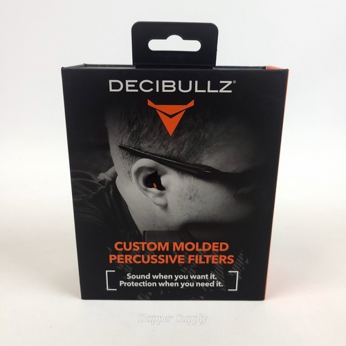 Custom Molded Percussive Shooting Filter Earplugs Decibullz Thermo-Fit Earpieces - Picture 2 of 7