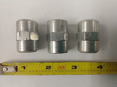 5000-04-04 1/4'' FNPT TO 1/4'' FNPT STEEL FULL COUPLINGS (LOT OF 3)