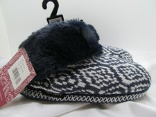 NWT WOMEN'S MUKLUKS SLIPPERS DARK SAPPHIRE FULLY FUR LINED SUPER SOFT SIZE 11-12