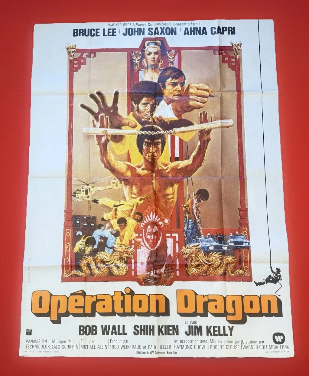 Grande Affiche Bruce Lee Opération Dragon 160,5 x 119,5 cm