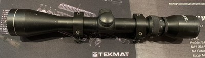 Tasco 3X-9X.40 39X40SPL Matte Black Waterproof Rifle Gun Scope + Scope Rings