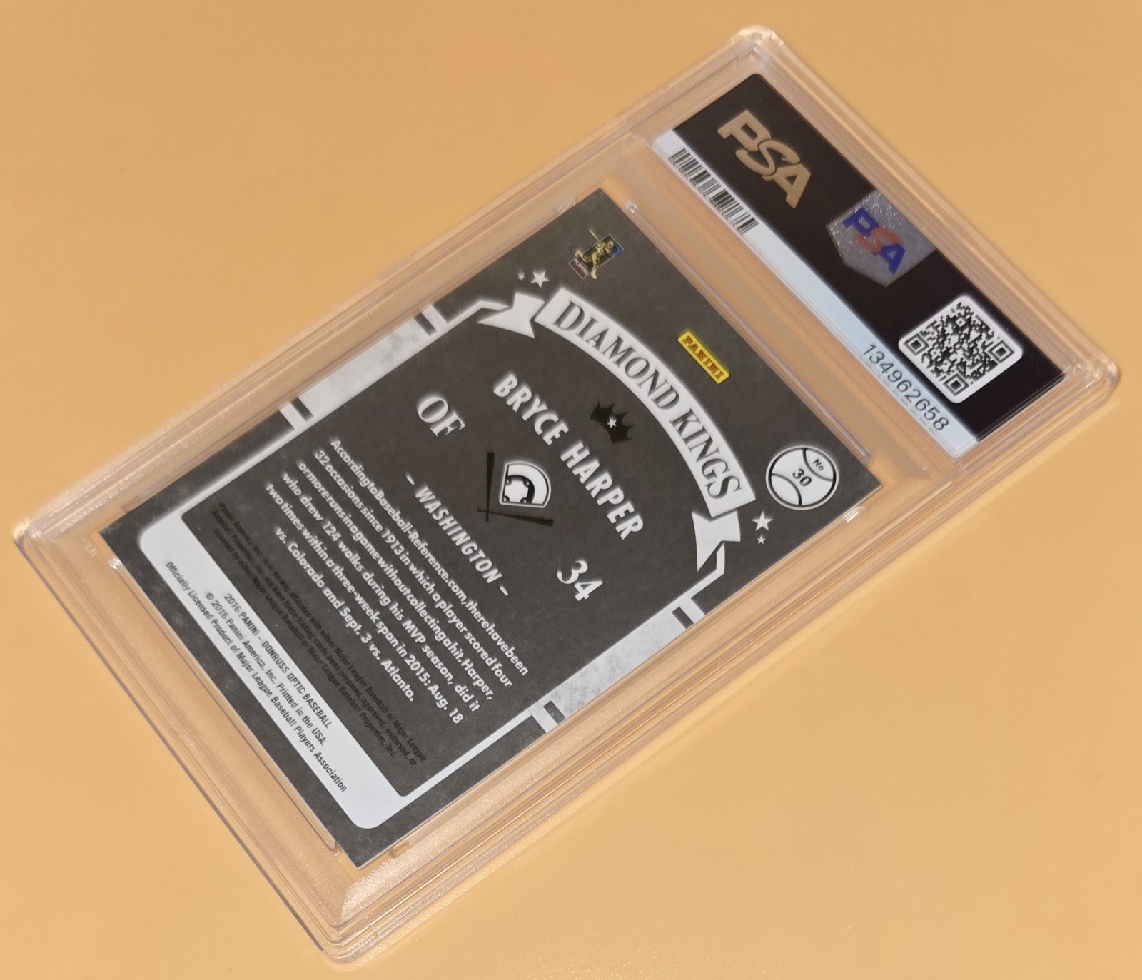 Bryce Harper PSA 10 Low Pop 2016 Panini Donruss Optic Baseball Diamond Kings MLB view 11