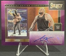 2024 Panini WWE RA-AKM Akam 28/35 Select Prizm Autographs WWF