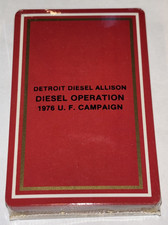 Tarjetas de juego publicitarias vintage de Detroit Diesel, Allison
