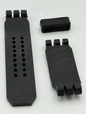 OAKLEY MINUTE MACHINE TIME TANK WATCH CUSTOM REPLACEMENT BLACK RUBBER BAND STRAP