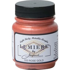 Jacquard Lumiere Metallic Acrylic Paint 2.25oz-Rose Gold