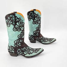 Old Gringo Linda Aqua Distressed Leather Snip...