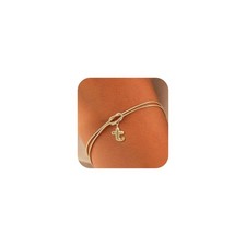 14K Gold Bracelets for Women - 14K Gold Plated Love Knot Letter T Initial Bracel