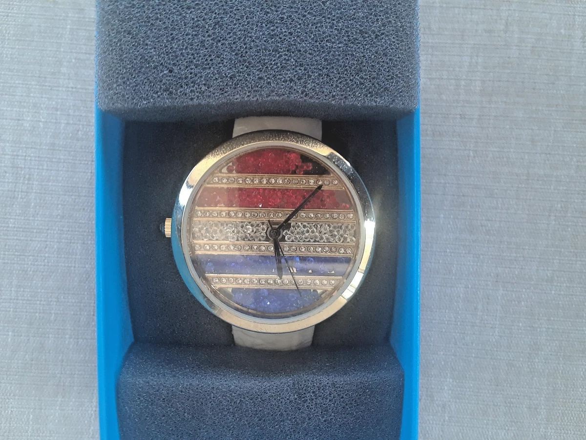 Victoria Wieck Art Deco Teal Orange Enamel Watch B3696 Robin main image 3