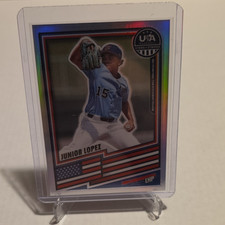 Panini Stars & Stripes Prizm Junior Lopez #150 Silver Prizm RC USA Baseball