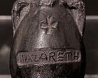 Anfora vintage "Nazareth" - manufatto religioso intagliato in Terra Santa