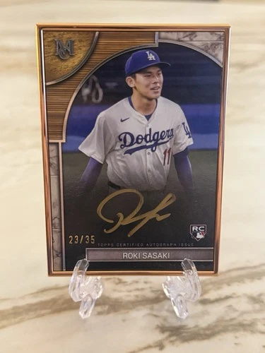 2025 Topps Museum Collection Roki Sasaki Bronze Ink Auto #/35 RC Rookie Card