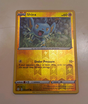 Pokémon TCG Shinx 031/072 Shining Fates Reverse Holo Englisch 2021 Near Mint