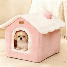 Cozy Foldable Foam Pet Cave Orthopedic Bed Soft Modern Kennel for Dogs Cats