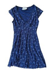 No Boundaries Y2K Romantic Coquette Babydoll Mini Dress Womens S Blue Floral
