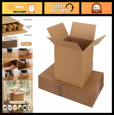 12x12x12 Corrugated Shipping Boxes - Small Kraft Mailers, Pack of 10 for Moving