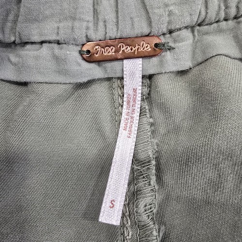 Free People Pull On Cadet Cropped Barrel Leg Jogger Utility Pants Green Small - Picture 4 of 11