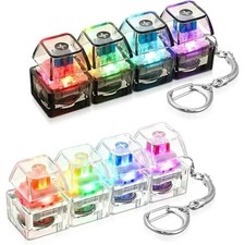 Keyboard Fidget Toys for Adults Keyboard Clicker with LED Light Keychain Fidget
