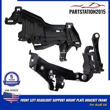 2pcs Front Lh Headlight Support Mount Plate Bracket Frame For Audi S4 2010-2012