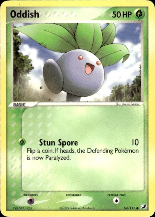 Vintage Wotc Pokemon Oddish Unseen Forces 64/115 Light Play LP