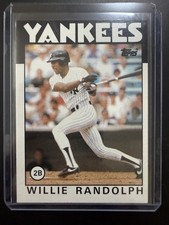 1986 Topps Willie Randolph #455 New York Yankees