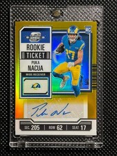 2023 Contenders Optic PUKA NACUA Rookie Ticket Gold Prizm Auto RC #d 10/10