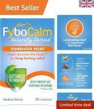 Image of Fybocalm Diarrhoea Relief Capsules - Naturally Derived, Long-Lasting IBS & Re...