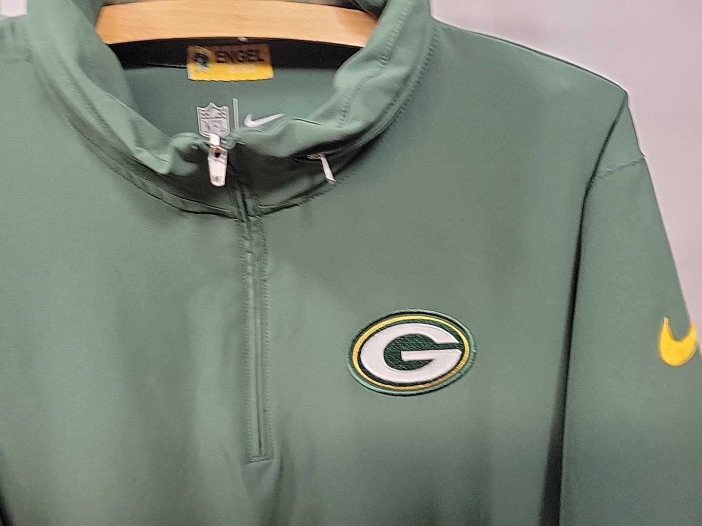 SACAI X NIKE Giacca con cappuccio Green Bay Packers Nike Green Sideline Coach uomo manica corta taglia M