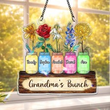 Personalized Grandma Birthday Suncatcher Acrylic Gift Custom