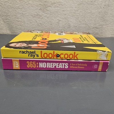 Rachel Ray Cookbooks Look & Cook And 365 No Repeats Recipes Illustrated 