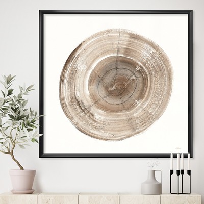 Designart ''Circle natural elements II'' Farmhouse Framed Art