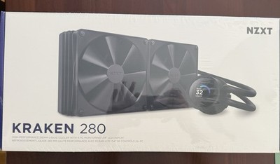 NEW: NZXT Kraken 280 Liquid CPU Cooler, Black, LCD Display, 140mm Fans