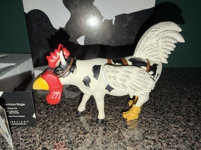 Cow Parade Mini Moo Cow-Moo-Flage Figurine Adam Rini #26238 Cow Chicken