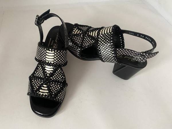 Women Robert Clergerie Heels Black Leather 36.5