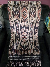 Antique Indonesian Ikat Technique Textile Cloth Wall Hanging/Runner 70" 17"