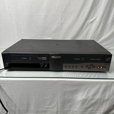 GoVideo Dual Deck Vhs Player DDV2110 VCR-Commercial Advance-No Remote Works 