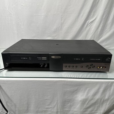GoVideo Dual Deck Vhs Player (DDV2110) VCR-Commercial Advance-No Remote Works!