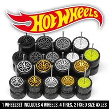 1/64 Scale BBS LM v4 SPOKE Real Rider Wheels Rims Tires Set for Hot