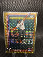 2025 Topps Chrome Adolis Garcia Gold Geometric /50 Texas Rangers