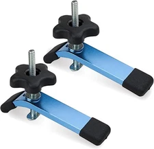 POWERTEC 71168V T-Track Hold Down Clamp, 5-1/2" L x 1-1/8" W, 2 Pack, T Blue 