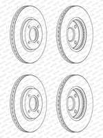 2X Ferodo 278Mm Bremsscheiben BelÜFtet Vorne Passend FüR Ford B-MAX Fiesta Tourn