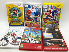 Nintendo Wii Super Mario Game Bundle x 5 Plus Super Mario History Untested M3