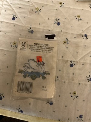 Graphworks International. Mini Motif Cross Stitch Kit. AY Swan. New Sealed VTG