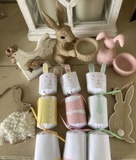 Easter Bundle Decorations Tealight holder egg cup chicken bunny crackers rustic 